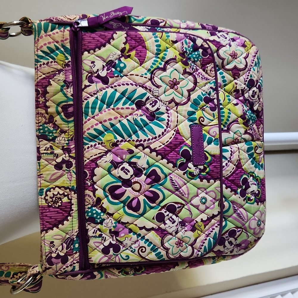 Vera Bradley Disney Mickey Minnie Quilted Shoulder Bag